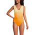 Women's Petite SlenderSuit Grecian Low Leg One Piece Swimsuit, Front