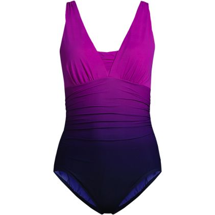 Women's Slender Suit Grecian Low Leg One Piece Swimsuit - primary