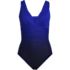 Women's Mastectomy Slender Grecian Tummy Control One Piece Swimsuit, Front