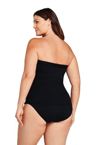 plus size bandeau tankini tops