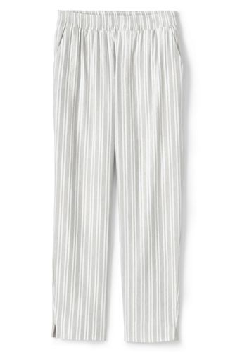 black linen ankle pants