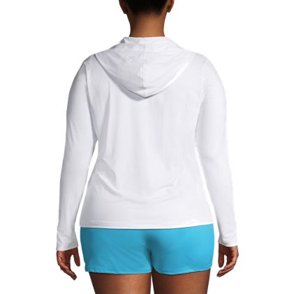 Women's Plus Size Long Sleeve Hooded Full Zip UPF 50 Rash Guard  - image 2