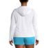 Women's Plus Size Long Sleeve Hooded Full Zip UPF 50 Rash Guard , Back