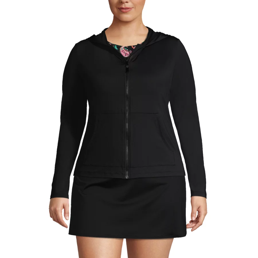 Women's Sunshade UPF 50 Hooded Zip Front Rash Guard view 2