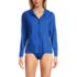 Women's SunShade UPF 50 Long Sleeve Hooded Full Zip Rash Guard, Front