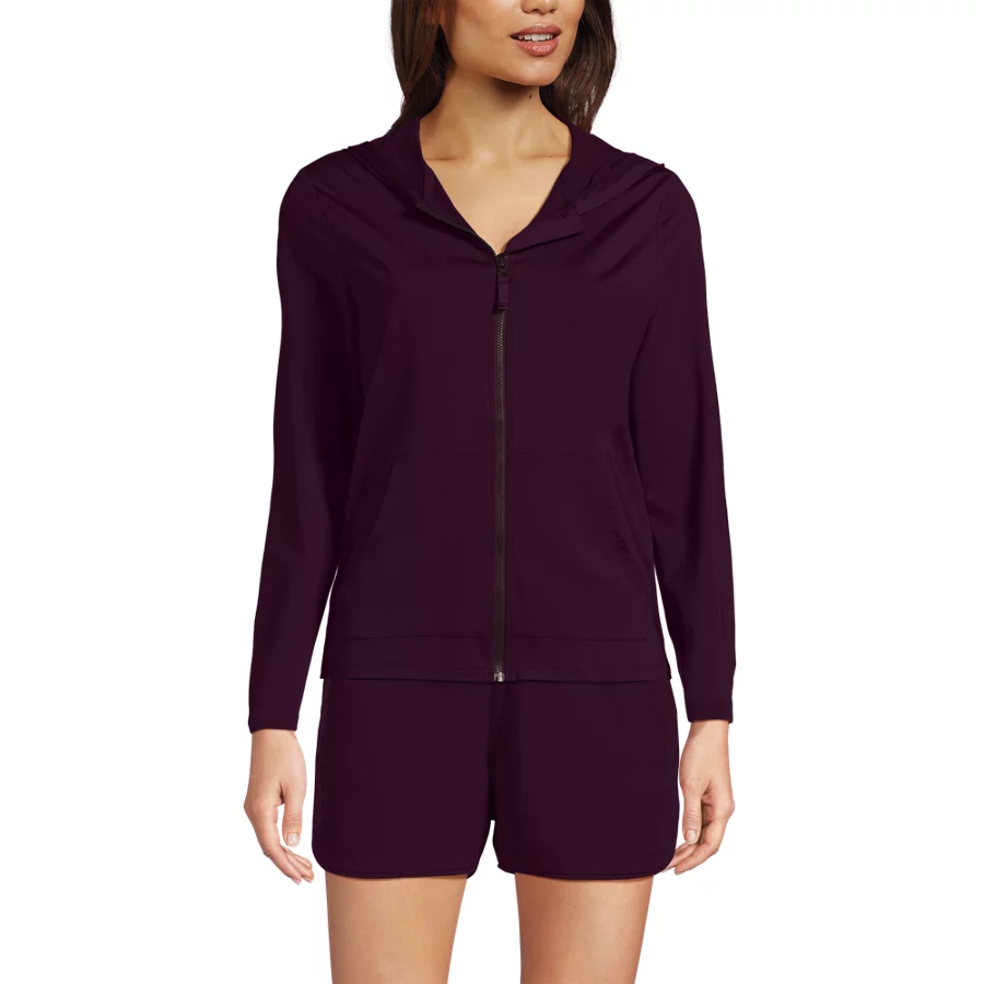 Women's Sunshade UPF 50 Long Sleeve Hooded Full Zip Rash Guard view 2