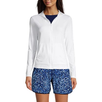 Women's Long Sleeve Hooded Full Zip UPF 50 Rash Guard - image 2