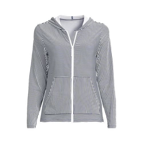 Women's Long Sleeve Hooded Full Zip UPF 50 Rash Guard , Front