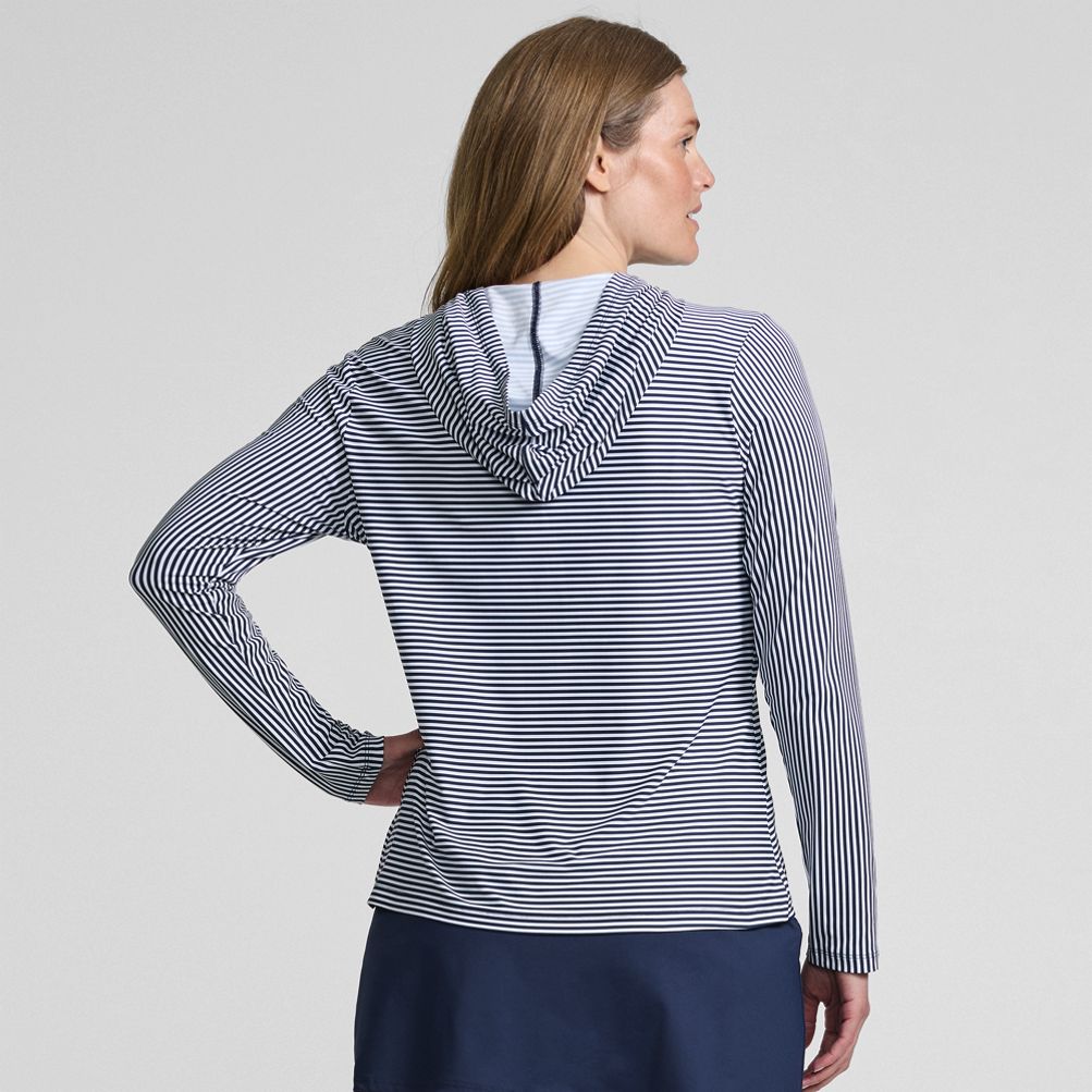 Women's SunShade UPF 50 Hooded Zip Front Rash Guard | Lands' End