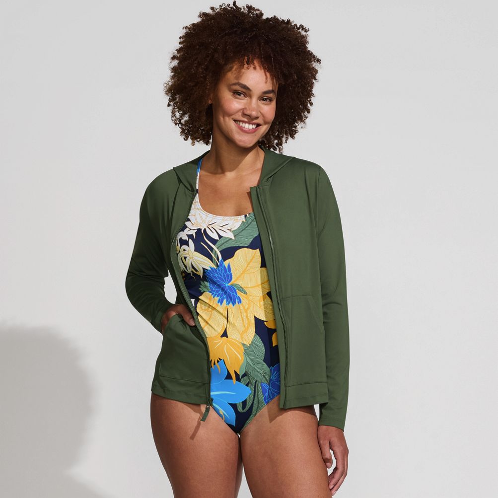 MILKFED. × OP RASH GUARD ZIP HOODIE 517345_LEPP_LS_WHI