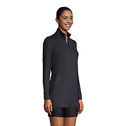 Women's Quarter Zip Long Sleeve Tunic Rash Guard Cover-up UPF 50 Sun Protection, alternative image