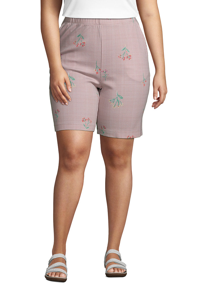 Women's Plus Size Sport Knit Shorts Print