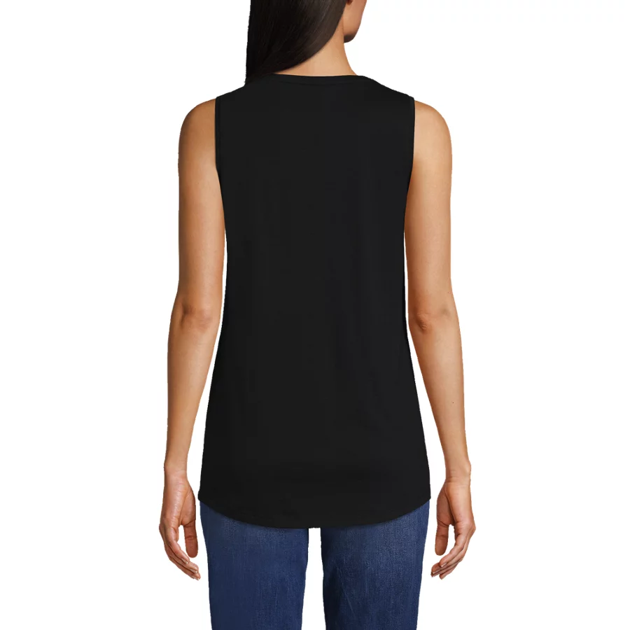 Women's Supima Cotton Tunic Tank Top view 4