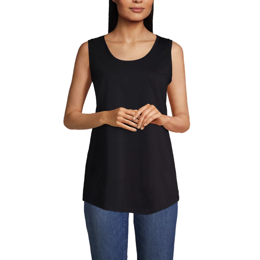 Women's Supima Cotton Tunic Tank Top view 3