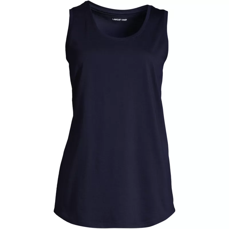 Women's Plus Size Supima Cotton Tunic Tank Top, Front