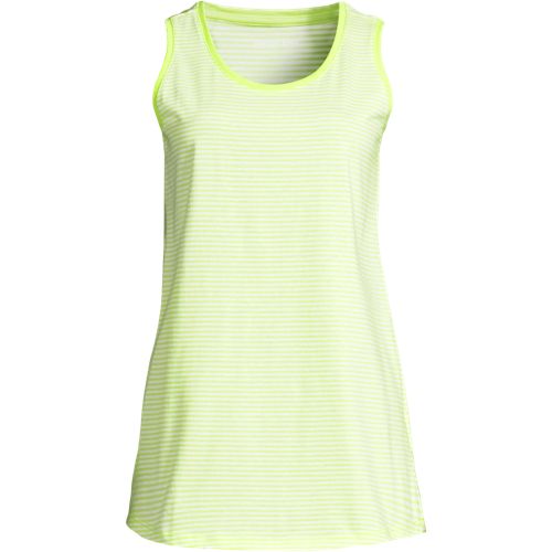 売れ筋商品|||ランズエンド カットソー トップス レディース Women's Supima Cotton Tunic Tank Top Limoncello yellow micro stripe Lands' End Womens Supima Cotton Scoop Neck Tunic Tank White
