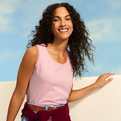 THE SHISHIKUI suq / PINK タンクトップ Buy Women's Tank Tops: Ribbed, High-Neck, & Classic White Styles