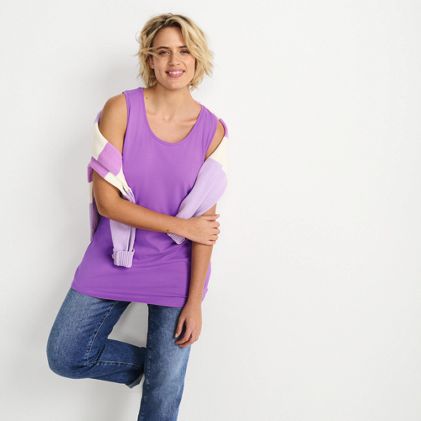 Women's Supima Cotton Tunic Tank Top - primary