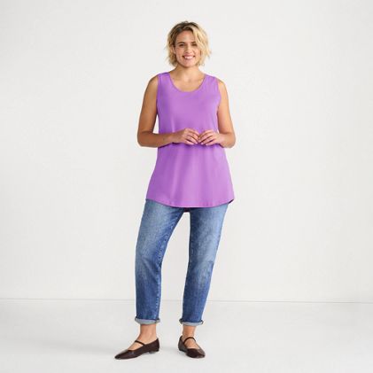 Women's Supima Cotton Tunic Tank Top - image 2