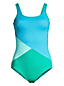 Komfort-Badeanzug CHLORRESISTENT Colorblock für Damen in F-Cup