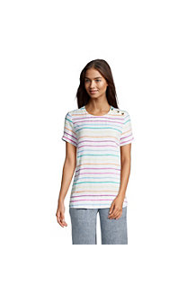 Women's Short Sleeved Linen T-shirt           