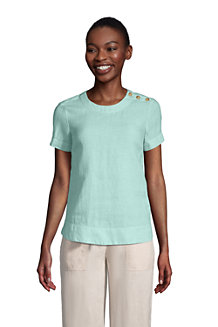 Women's Short Sleeved Linen T-shirt           
