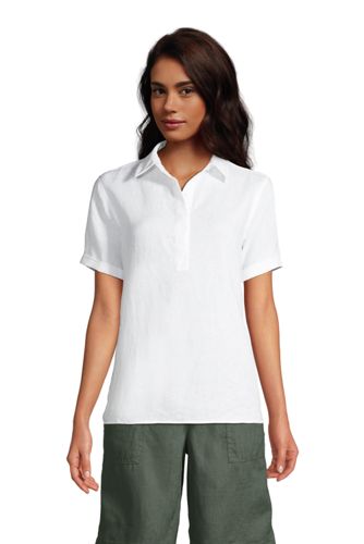 Women's Plus Linen Popover Shirt