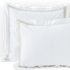 400 Thread Count Premium Supima Cotton No Iron Sateen Embroidered Pillow Sham, Front