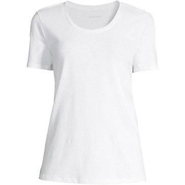 T-shirt en Lin et Coton à Manches courtes, Femme Stature Standard image number 1