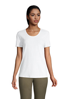 Women's Linen Blend U-neck T-shirt