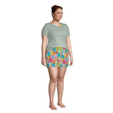 Kurzes Pyjama-Set aus Stretch-Jersey für Damen in Plus-Größe image number 2