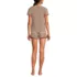 Women's Knit Pajama Short Set Short Sleeve T-Shirt and Shorts, Back