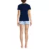 Women's Knit Pajama Short Set Short Sleeve T-Shirt and Shorts, Back