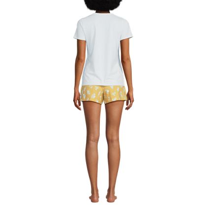 Women's Knit Pajama Short Set Short Sleeve T-Shirt and Shorts - image 2