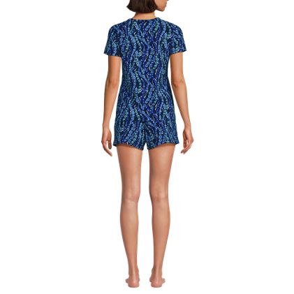 Women's Knit Pajama Short Set Short Sleeve T-Shirt and Shorts - image 5