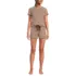 Women's Knit Pajama Short Set Short Sleeve T-Shirt and Shorts, Front