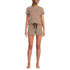 Women's Knit Pajama Short Set Short Sleeve T-Shirt and Shorts