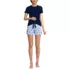 Women's Knit Pajama Short Set Short Sleeve T-Shirt and Shorts, Front