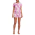 Women's Knit Pajama Short Set Short Sleeve T-Shirt and Shorts, Front