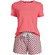Women's Knit Pajama Short Set Short Sleeve T-Shirt and Shorts, Front