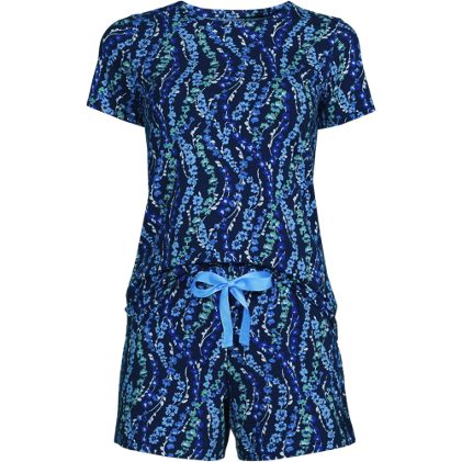 Women's Knit Pajama Short Set Short Sleeve T-Shirt and Shorts - image 3