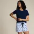 Women's Knit Pajama Short Set Short Sleeve T-Shirt and Shorts, alternative image