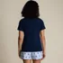 Women's Knit Pajama Short Set Short Sleeve T-Shirt and Shorts, Back