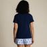 Women's Knit Pajama Short Set Short Sleeve T-Shirt and Shorts, Back
