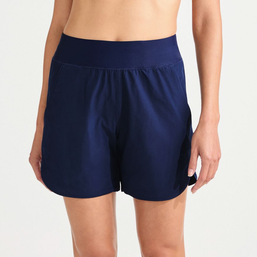 Women's Curvy Fit 5" Quick Dry Swim Shorts with Panty