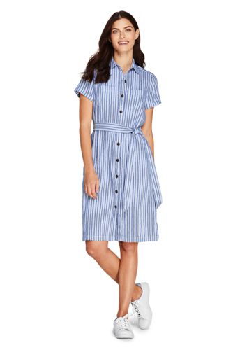 short sleeve linen shirt dress