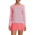 Women's Crew Neck Long Sleeve Rash Guard UPF 50 Swim Tee, Front