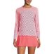 Women's Long Crew Neck Long Sleeve Rash Guard UPF 50 Swim Tee, Front