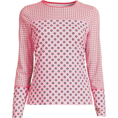 Women's Crew Neck Long Sleeve Rash Guard UPF 50 Sun Protection Modest Swim Tee