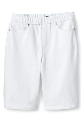 white bermuda jean shorts
